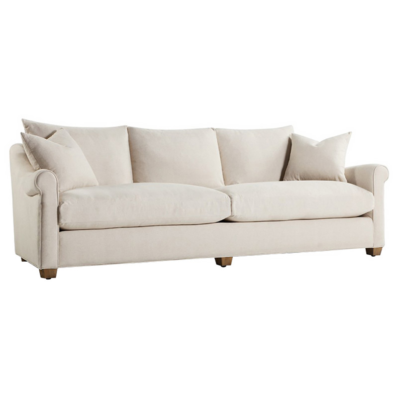 Meredith Updated Traditional Cream Upholstered Sofa - 104" by Spectra Home