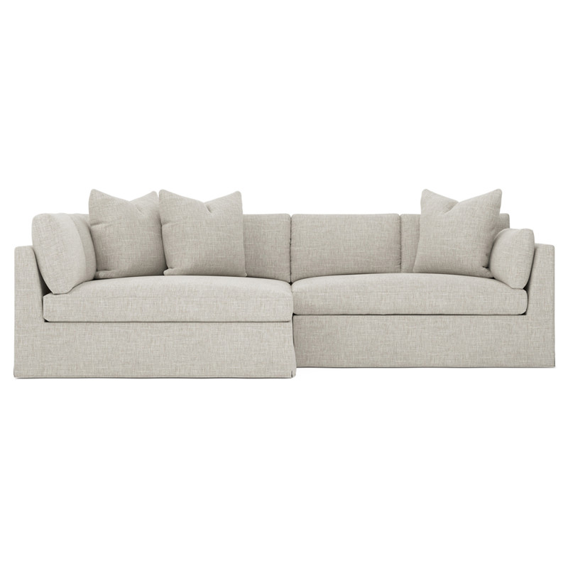 Adelle slipcovered bumper sectional
