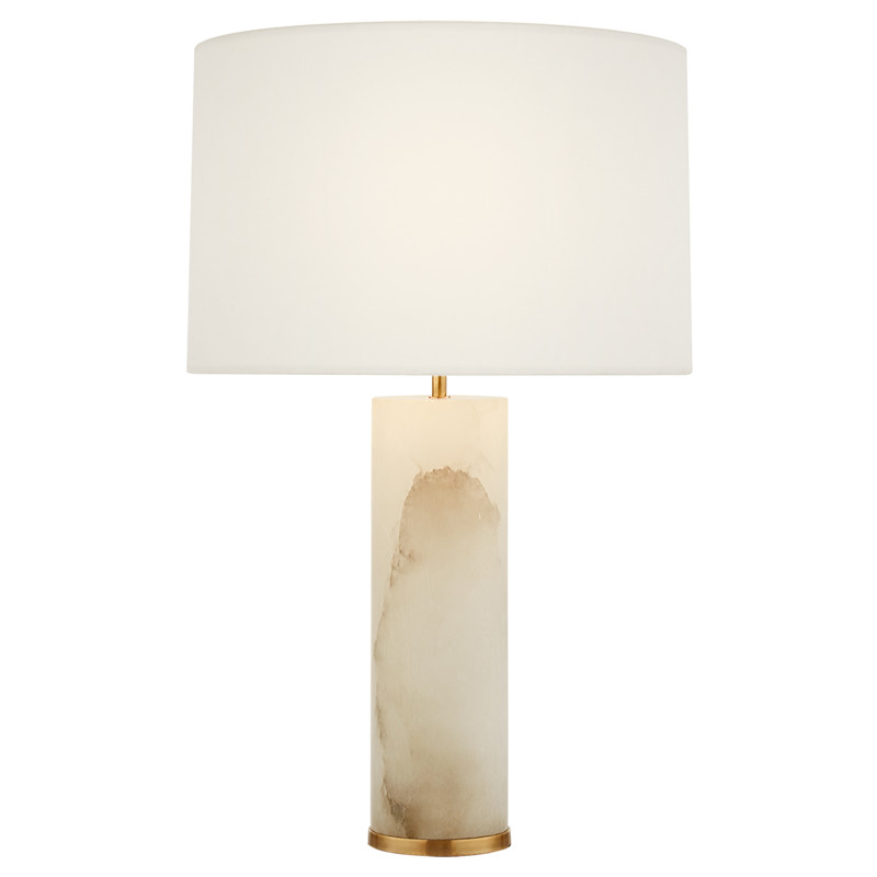 Visual Comfort Lineham Modern White Alabaster Cordless Table Lamp - 29"