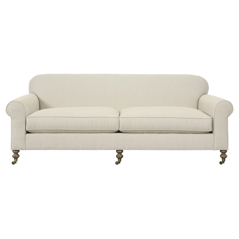 Riley Updated Traditional Cream Performance Sofa - 86"