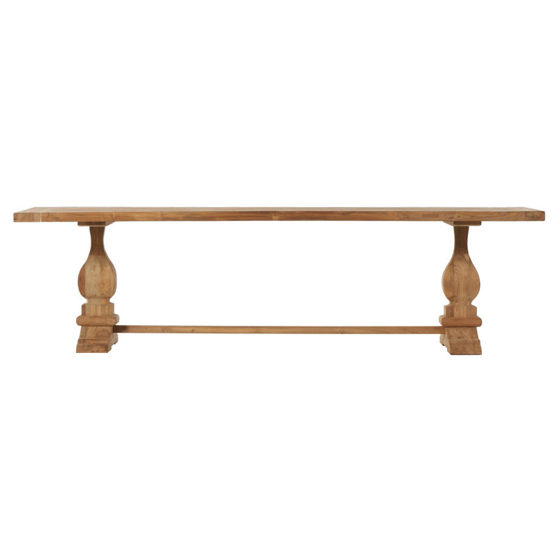 Fynn French Country Natural Reclaimed Teak Outdoor Dining Table - 111" by Four Hands
