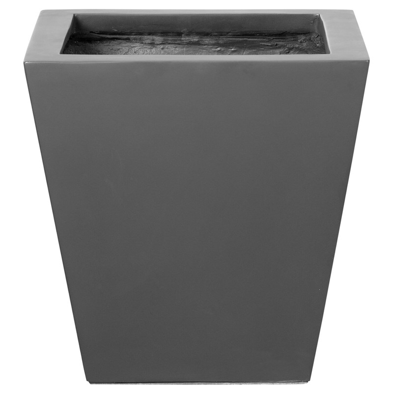 Kallisto Industrial Black Concrete Outdoor Pot Planter - 18"