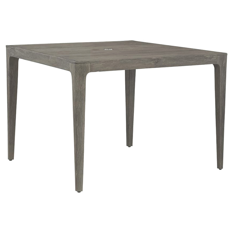 Mavis Coastal Beach Grey Aluminum Square Outdoor Dining Table - 44"