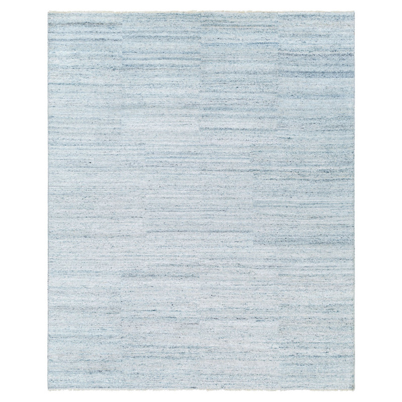 Dakota Modern Light Blue Hand Knotted Wool Solid Hand Knotted Rug - 8'x10'