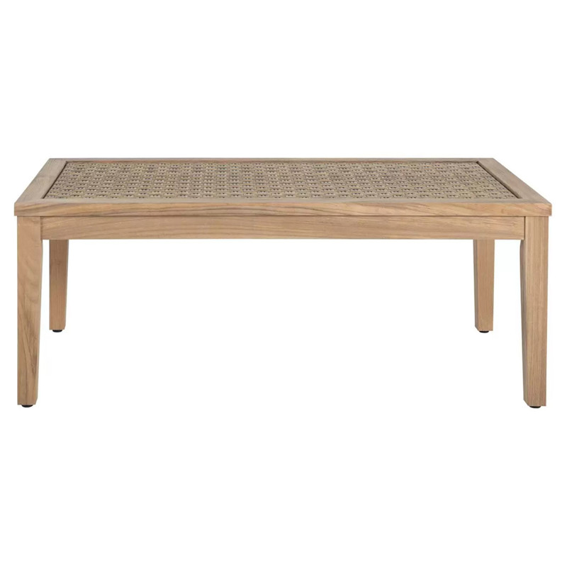Savannah Coastal Natural Teak Rectangular Outdoor Coffee Table