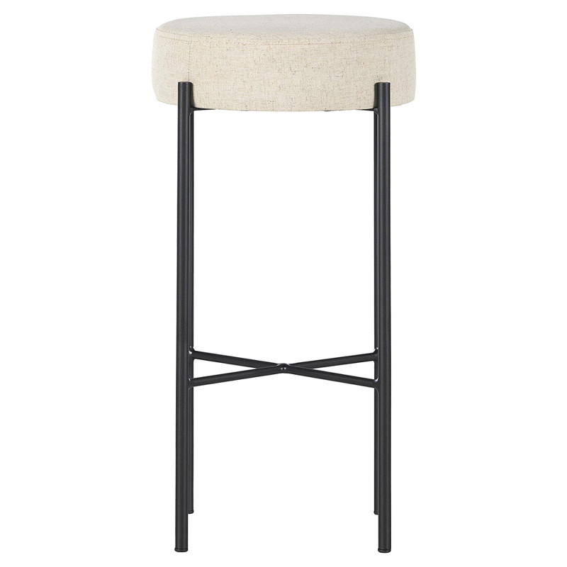 Maynard Industrial Loft Cream Performance Iron Metal Bar Stool