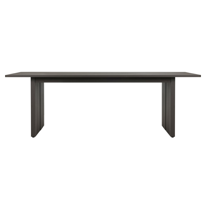 Charles Modern Dark Bronze Aluminum Rectangular Outdoor Dining Table - 92"