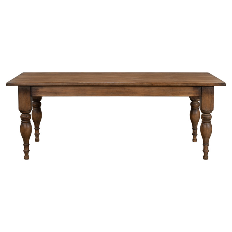 Marrion Updated Traditional Brown Reclaimed Wood Rectangular Dining Table - 83"