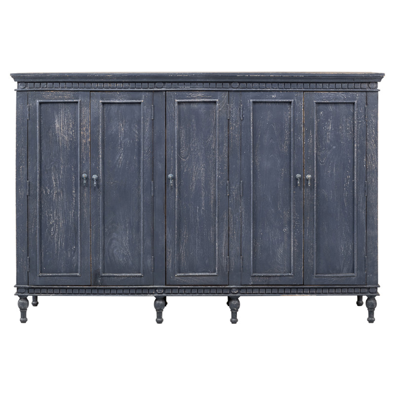 Ashley French Country Distressed Blue Mango Wood Sideboard
