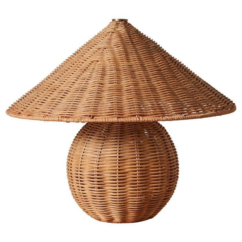 Hannah Coastal Beach Natural Rattan Table Lamp