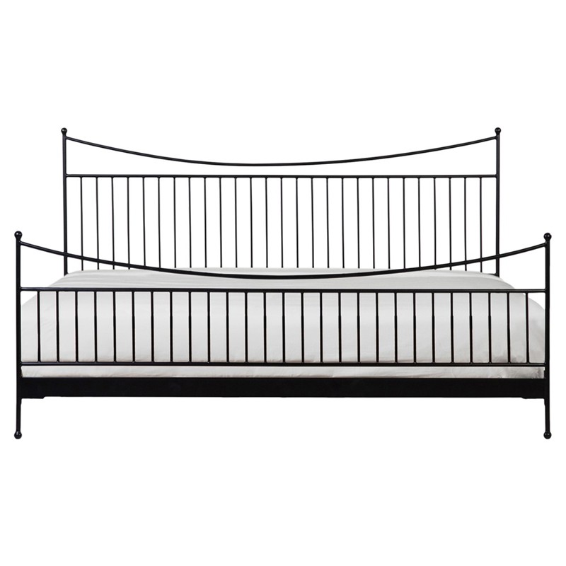 Monette Updated Traditional Black Iron Bed - Queen