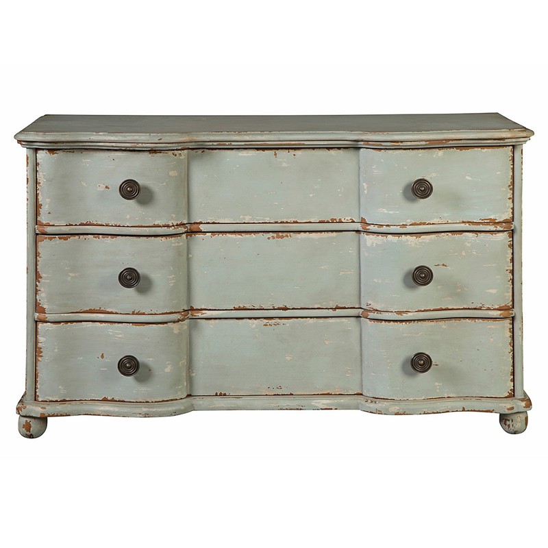 Florent French Country Sage Distressed Wood Dresser