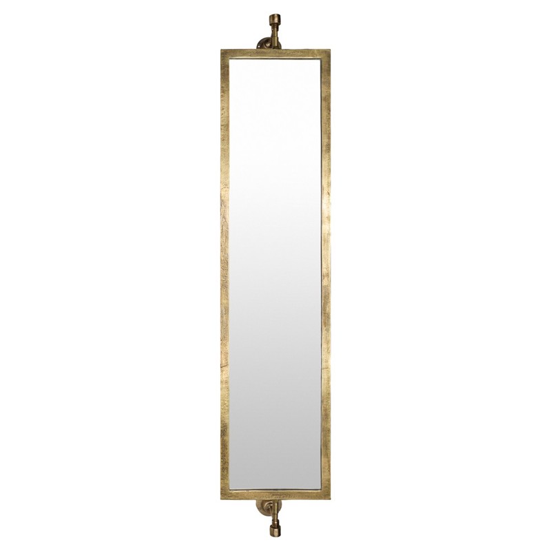 Ronin Traditional Gold Metal Wall Mirror - 76"