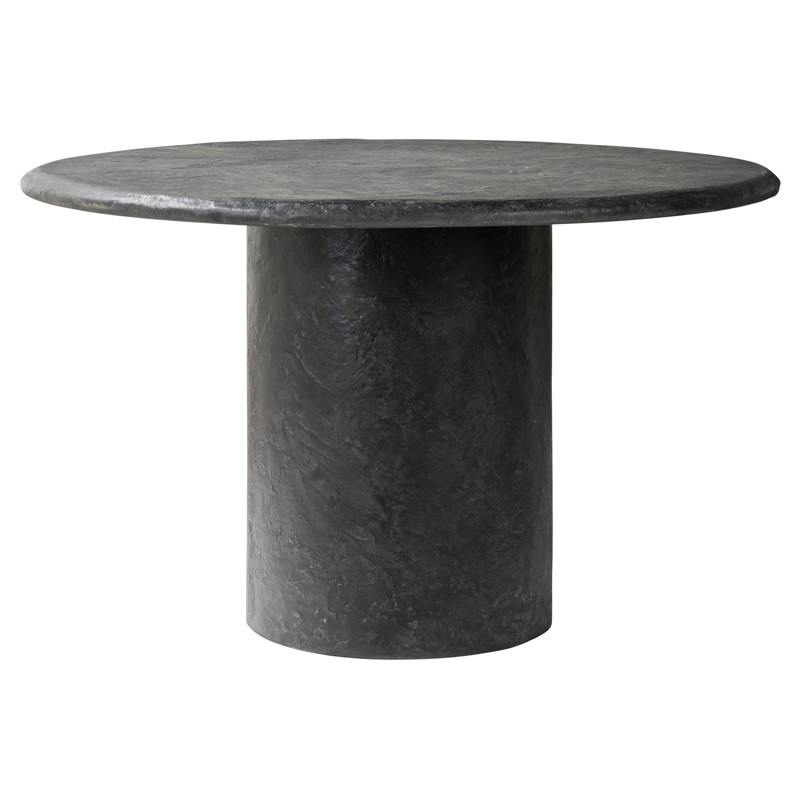 Sage Modern Classic Black Textured Concrete Outdoor Dining Table - 48"