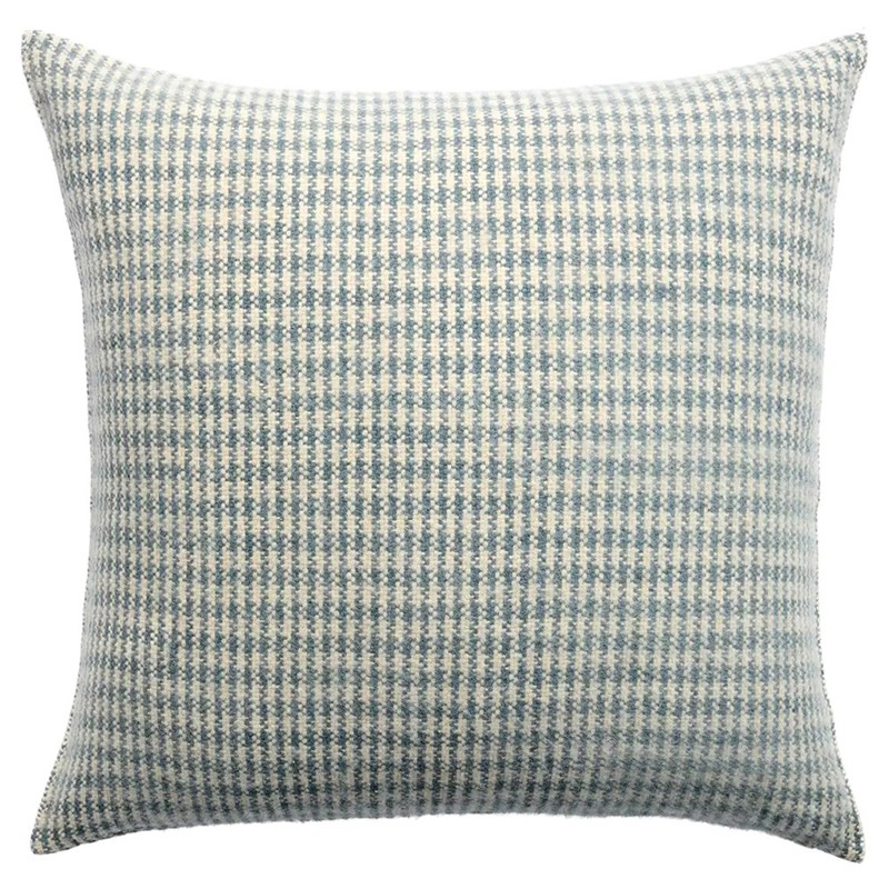 Elowen Updated Traditional Green Wool Gingham Throw Pillow - 26x26