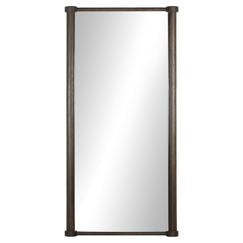 Daltry Modern Classic Brown Mango Wood Full Length Floor Mirror