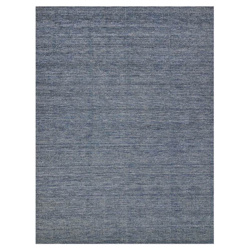Lydia Coastal Beach Blue Silk Solid Rug - 9'x12'
