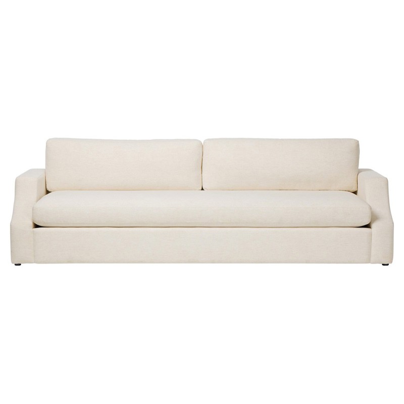 Mila Modern Classic Cream Crypton Sofa - 105"