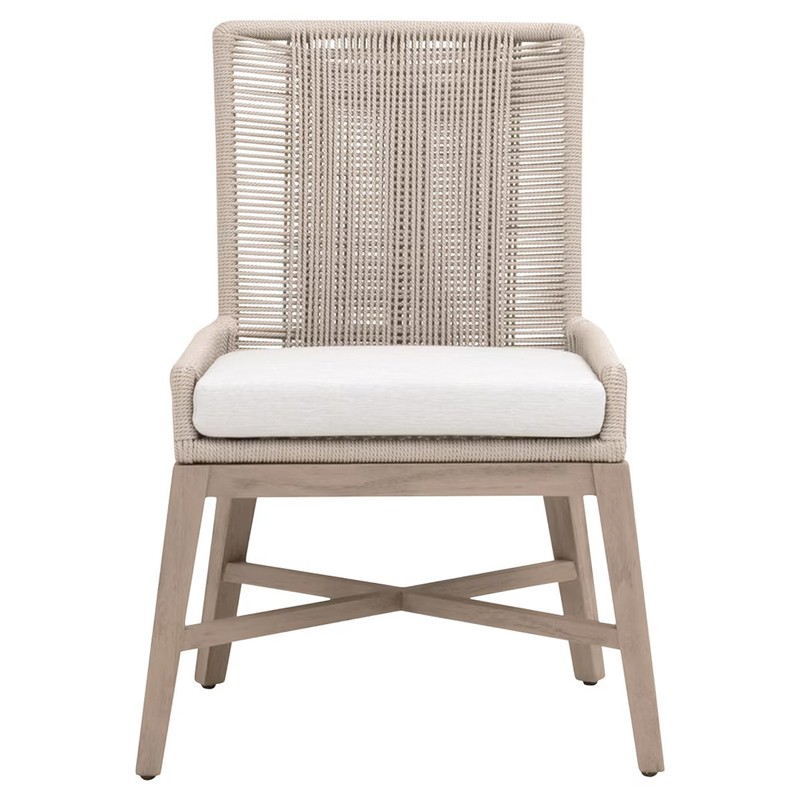 Orla Coastal Cream Performance Outdoor Woven Dining Chair - Set of 2