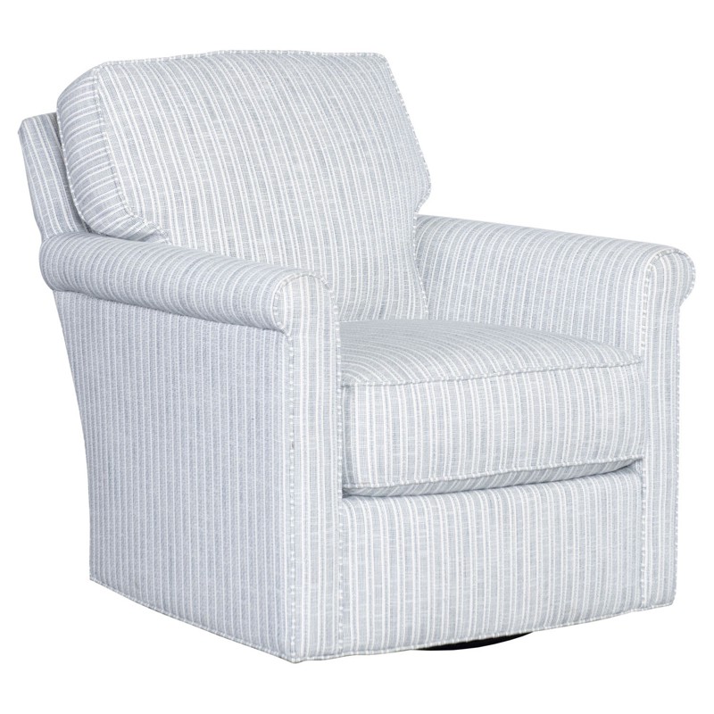 Aoife Coastal Beach Blue Performance Swivel Chair