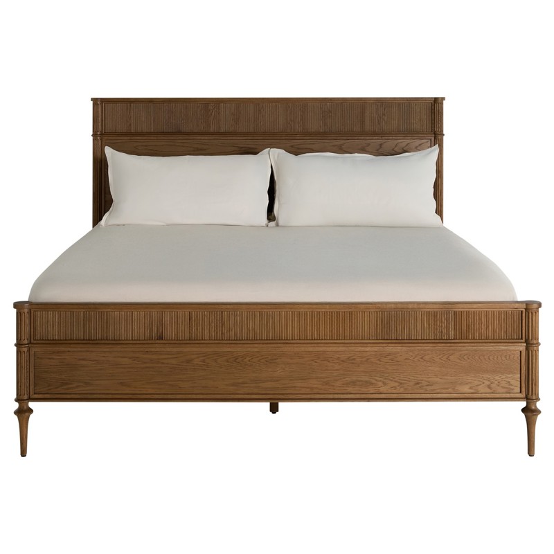 Andrea French Country Natural Brown Oak Bed - Queen