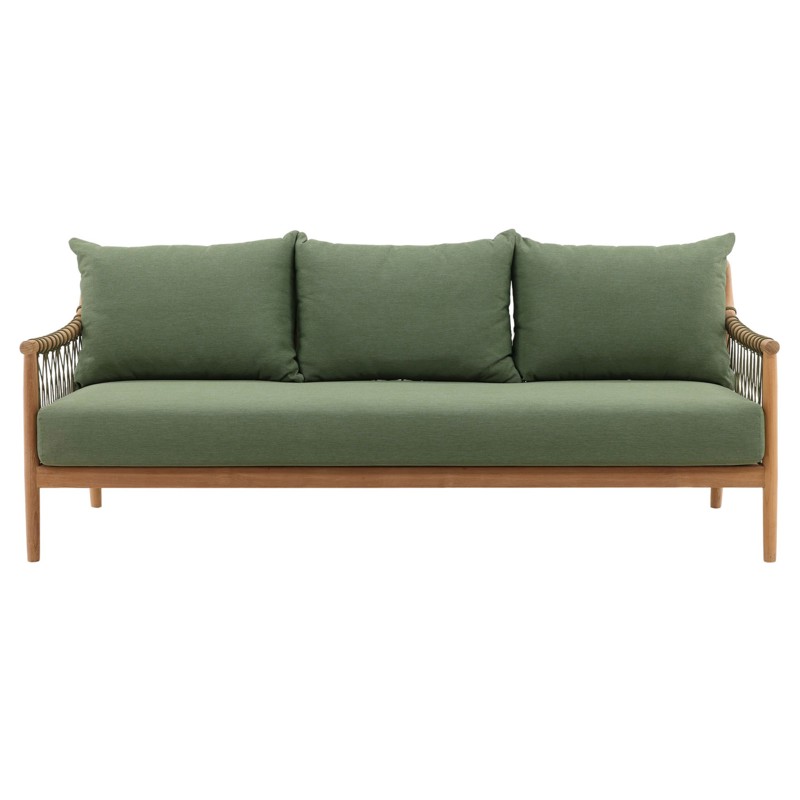 Quinn Coastal Beach Natural Teak Outdoor Sofa - 79"