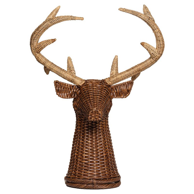 Juliska Devon Willow Traditional Brown Rattan Stag Vase - 31"