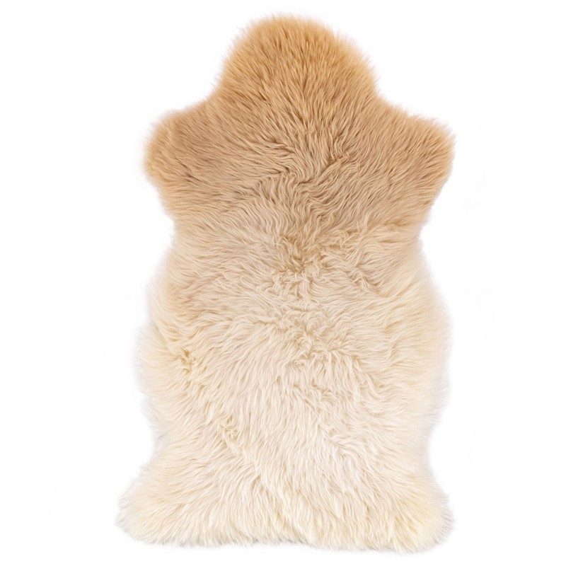 Tili Modern Classic Beige Ombre Sheepskin Throw Blanket