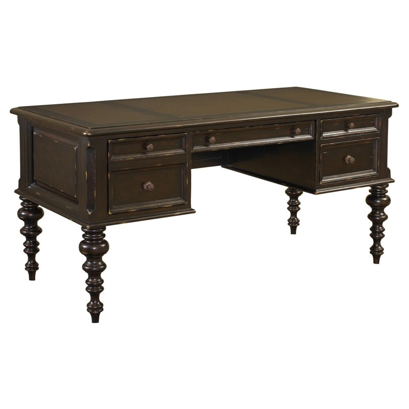 Port Updated Traditional Brown Wood Desk
