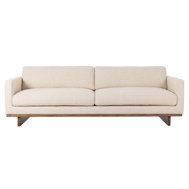 Ethan Modern Classic Irving Taupe Performance Sofa - 96"