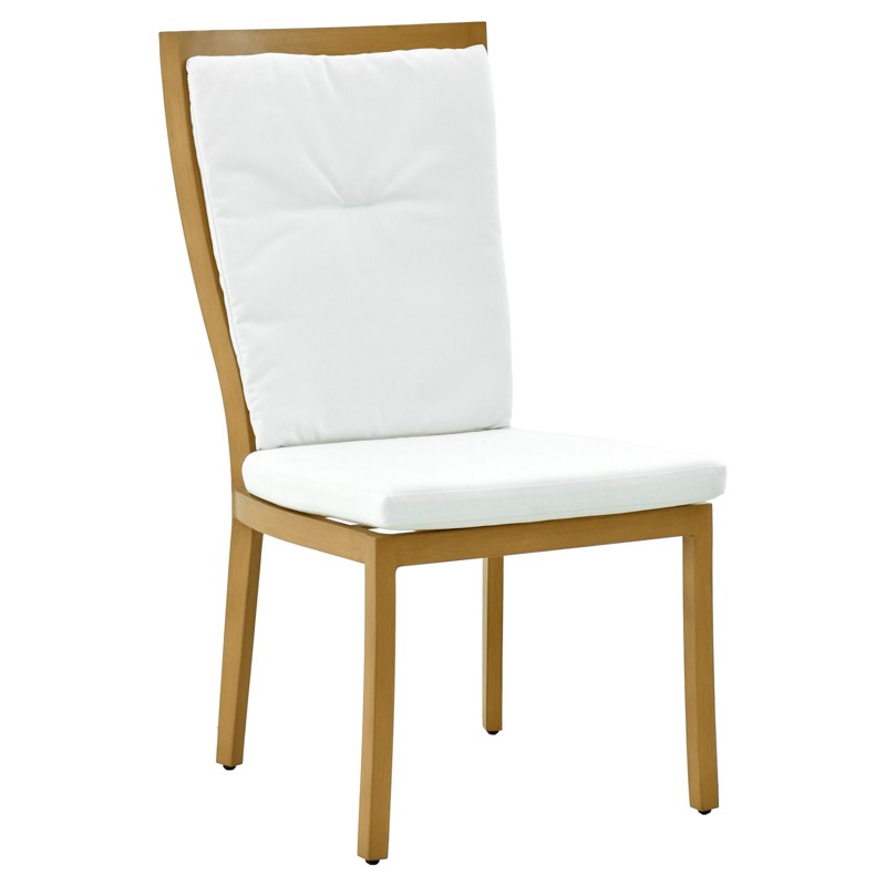 Perryn Modern Classic Brown Aluminum Outdoor Dining Chair