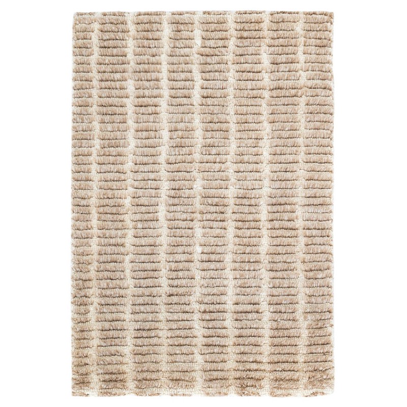 Ayla Modern Classic Brown Wool Textured Solid Rug - 7'9"x9'9"