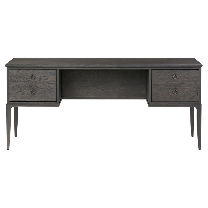 Alden Modern Classic Worn Black Oak Desk by Four Hands