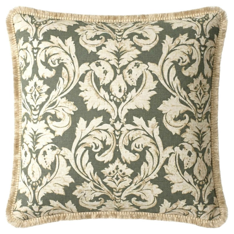Henrietta Moss Green Throw Pillow - 22x22