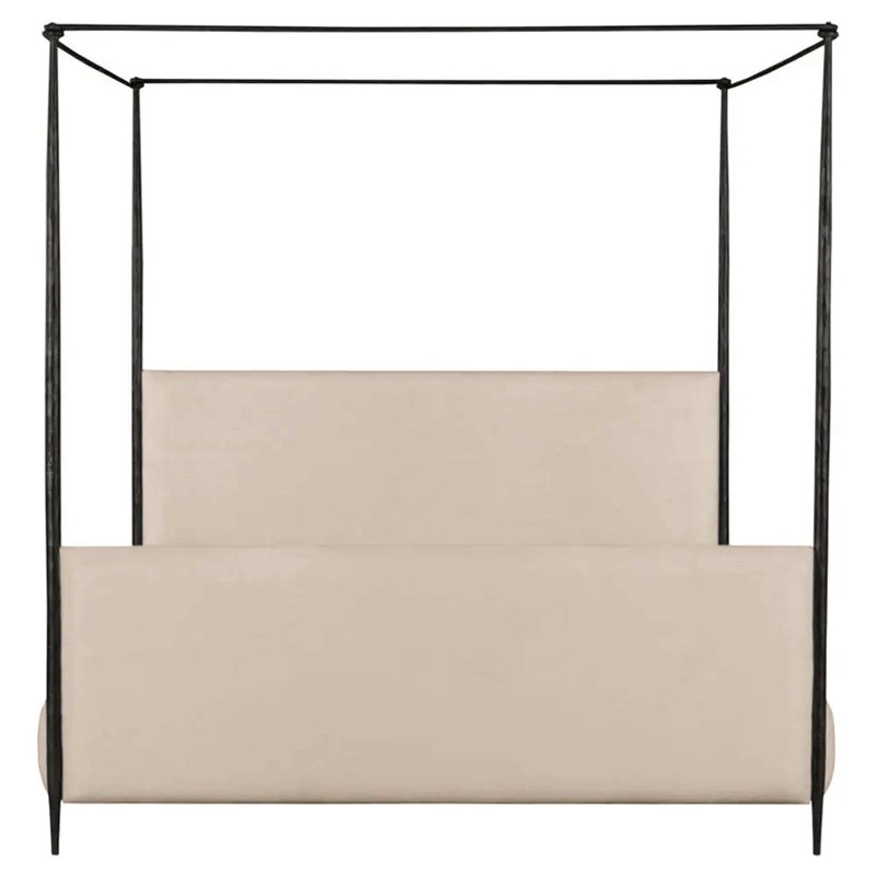 Larisse Modern Classic Black Iron Canopy Bed - Queen