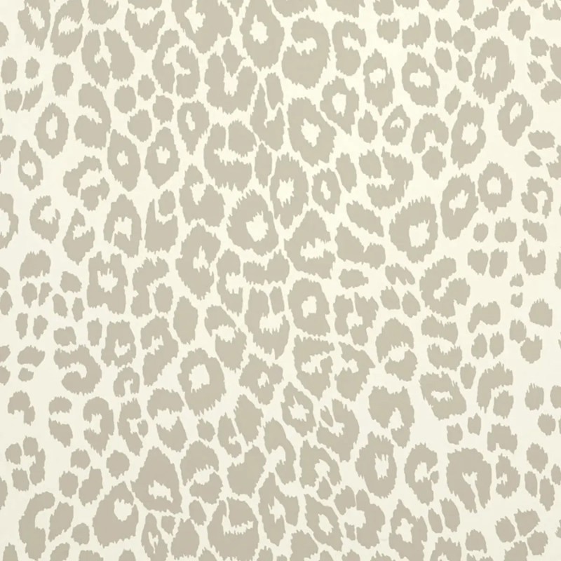 Schumacher Iconic Modern Linen Leopard Wallpaper