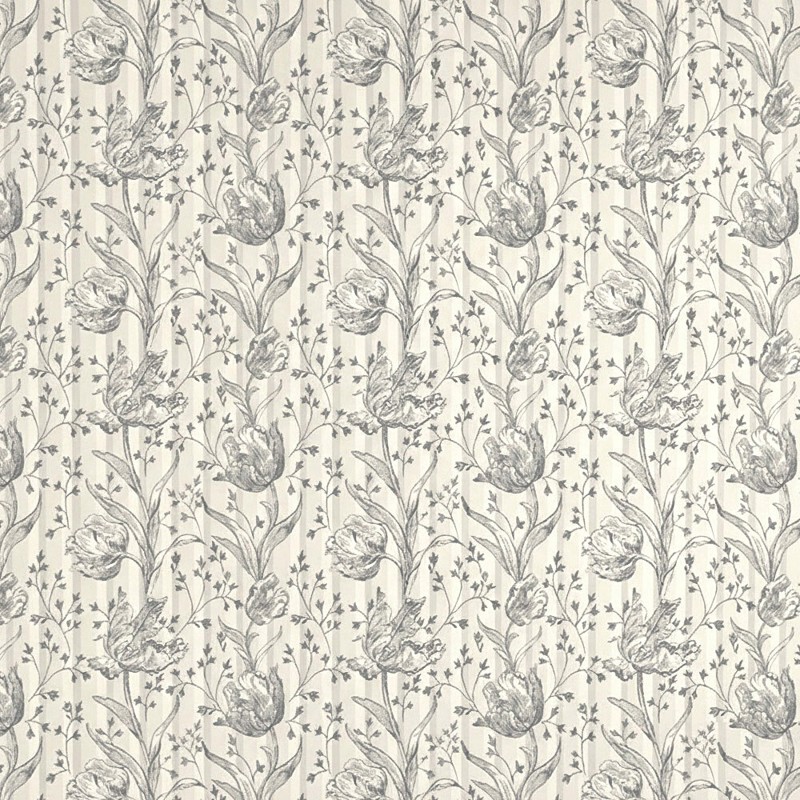 Isidore Leroy Tulipes Gien Beige Floral Non Woven Wallpaper