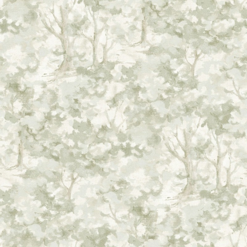 Rosewood Traditional Sage Green Forest Wallpaper