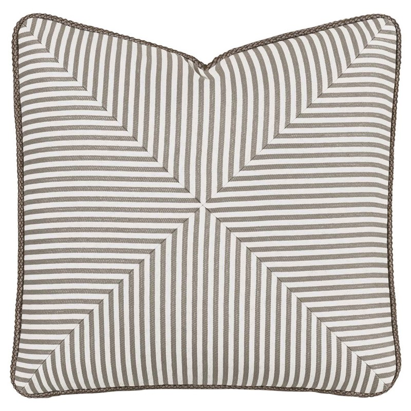 Alona Coastal Beach Beige Striped Performance Indoor Outdoor Throw ...