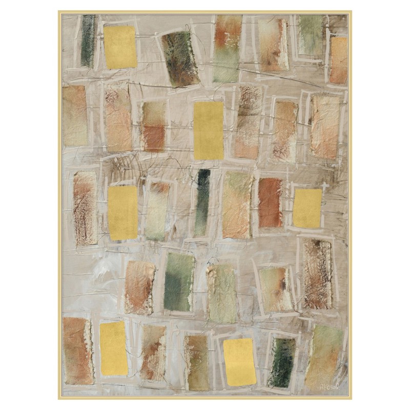 Mira Swatch Book Multicolor Gold Frame Painting - 45x34