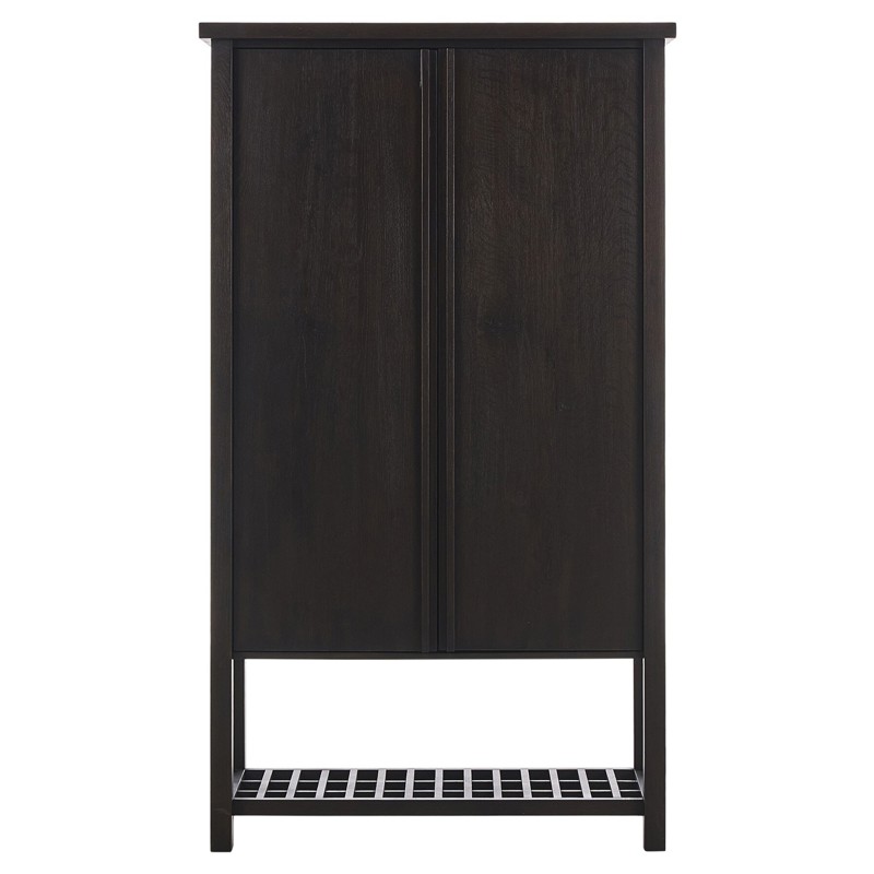 Dalton Rustic Lodge Smoked Black Oak Cabinet
