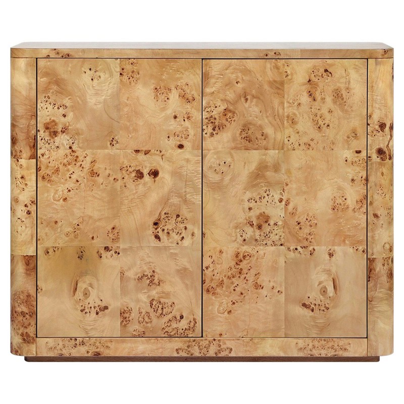Mullins Modern Classic Natural Burl Small Media Cabinet - 42" by Four Hands