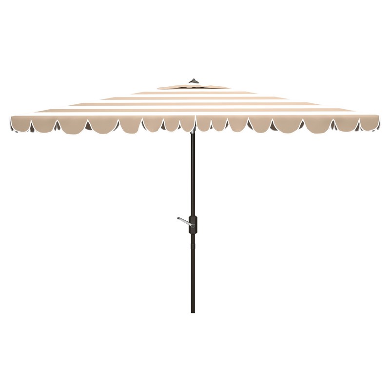 beige and white striped patio umbrella KXWOQ3ED 9ft Round Wood Market Umbrella, Black Striped, Outdoor Table with Pulley Lift, 8 Ribs Polyester Fabric, Sun Umbrella for Garden Deck Pool Backyard : Patio, Lawn The classic striped design brings style and shade to patios Ins French Country Beige Striped
