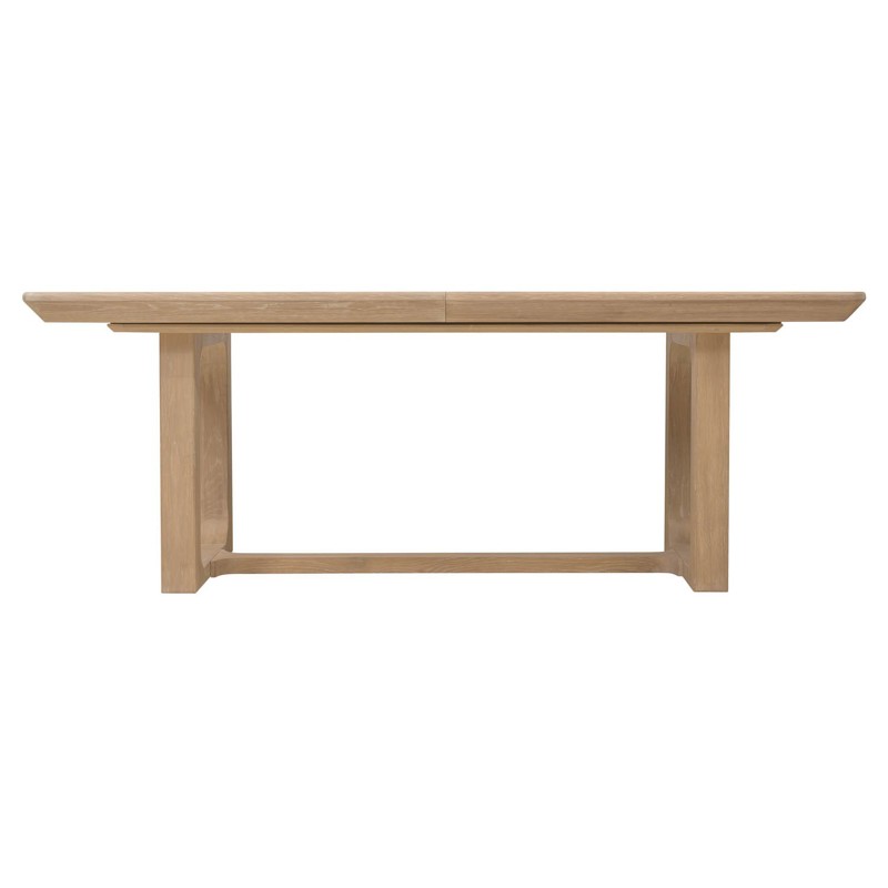 Roman Modern Light Brown Oak Rectangular Extendable Dining Table - 81-121"