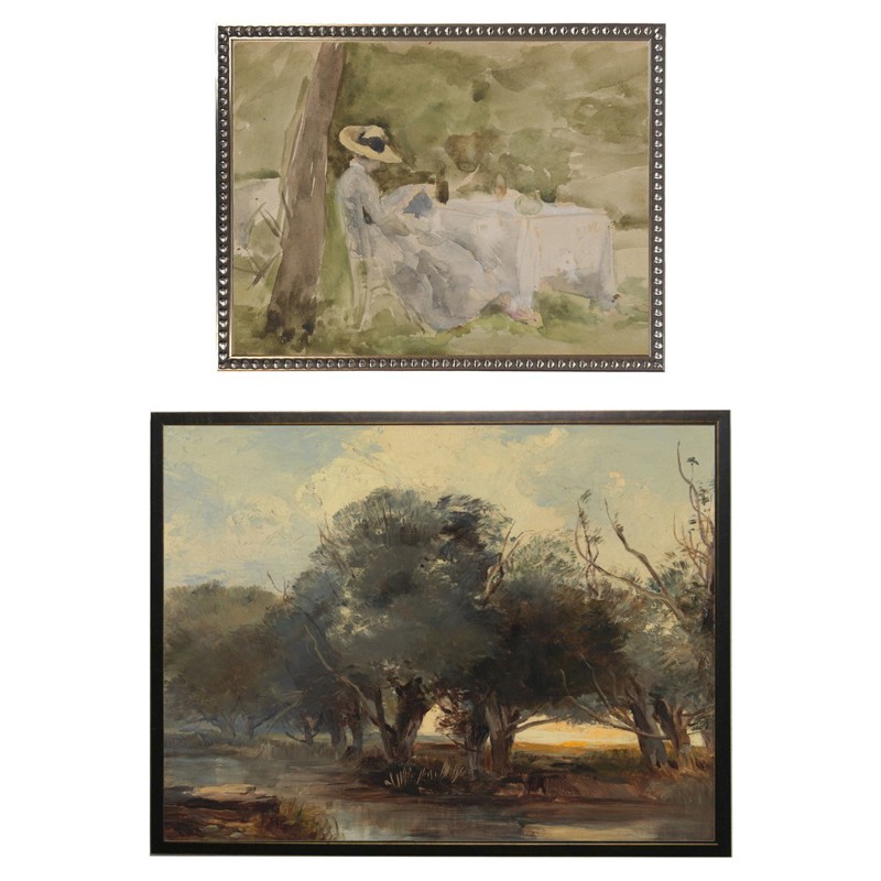 Ashford Updated Traditional Sage Landscape Gallery Wall Art - Set of 2