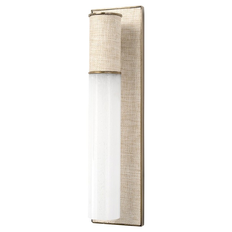 Palecek Vicente Coastal Beach White Glass Antique Brass Sconce
