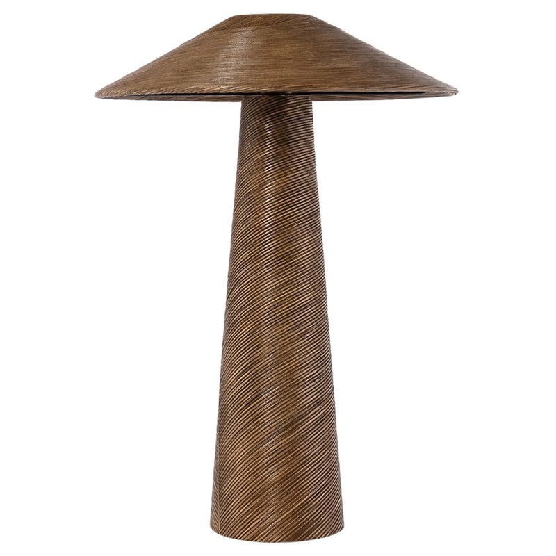 Palecek Greer Coastal Beach Walnut Brown Rattan Shade Table Lamp - 26"