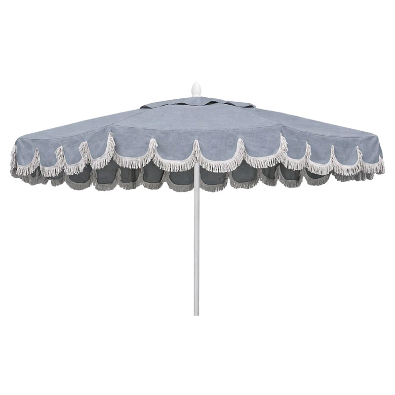 Camille French Country Canvas Haze Sunbrella Umbrella