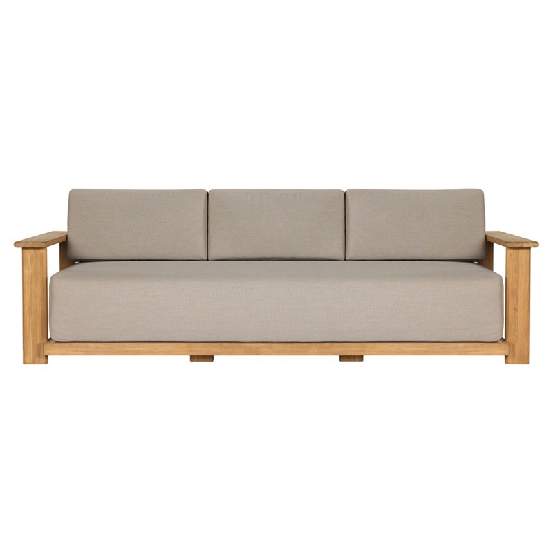 Sterling Coastal Beach Natural Teak Outdoor Sofa - 98"