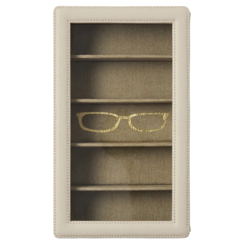 Pigeon and Poodle Vercelli Light Gray Eyewear Organizer Case